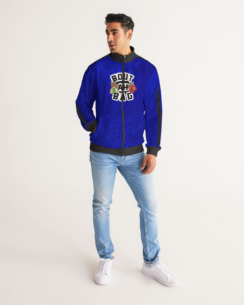 Royal Blue Bout A Bag Men's Stripe-Sleeve Track Jacket