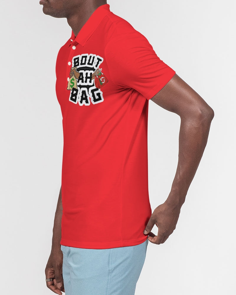 Bout Ah Bag Men's Slim Fit Short Sleeve Polo