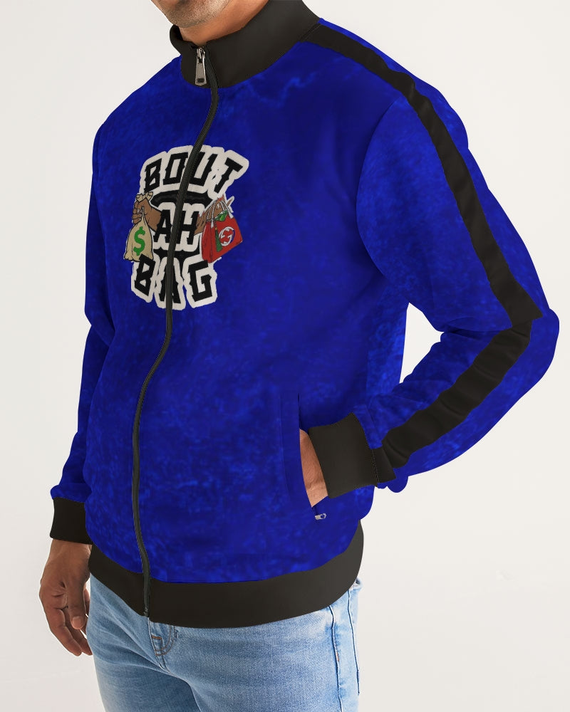 Royal Blue Bout A Bag Men's Stripe-Sleeve Track Jacket