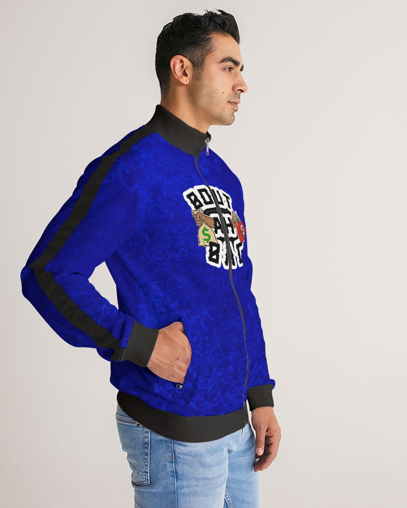 Royal Blue Bout A Bag Men's Stripe-Sleeve Track Jacket