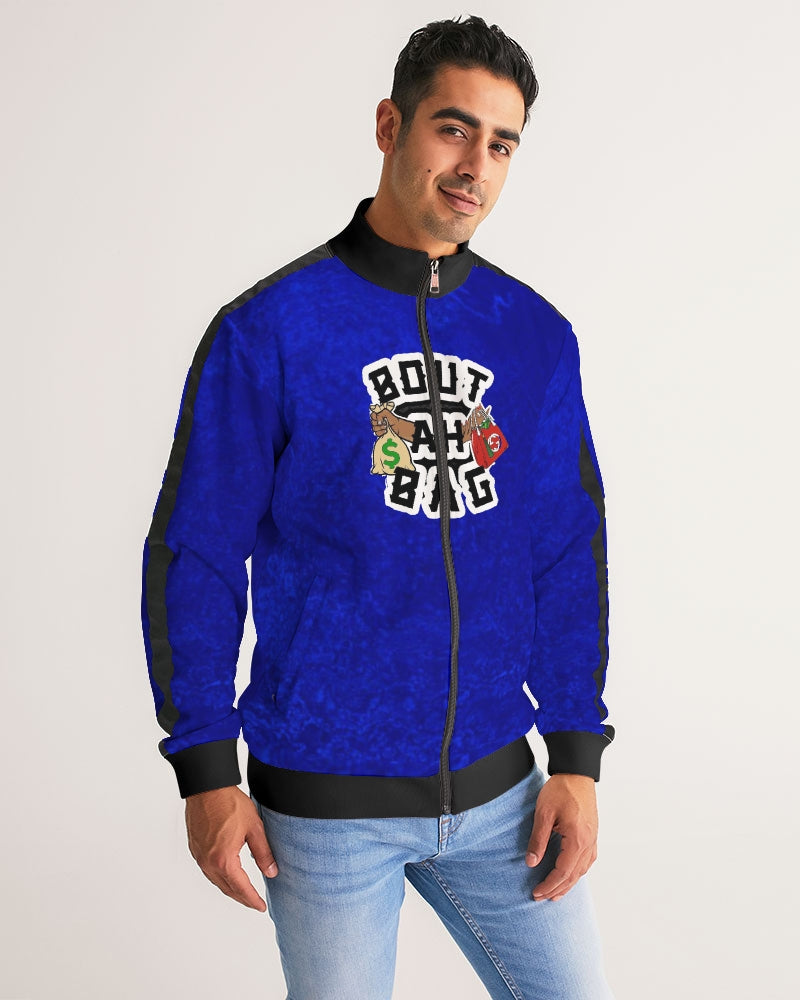 Royal Blue Bout A Bag Men's Stripe-Sleeve Track Jacket
