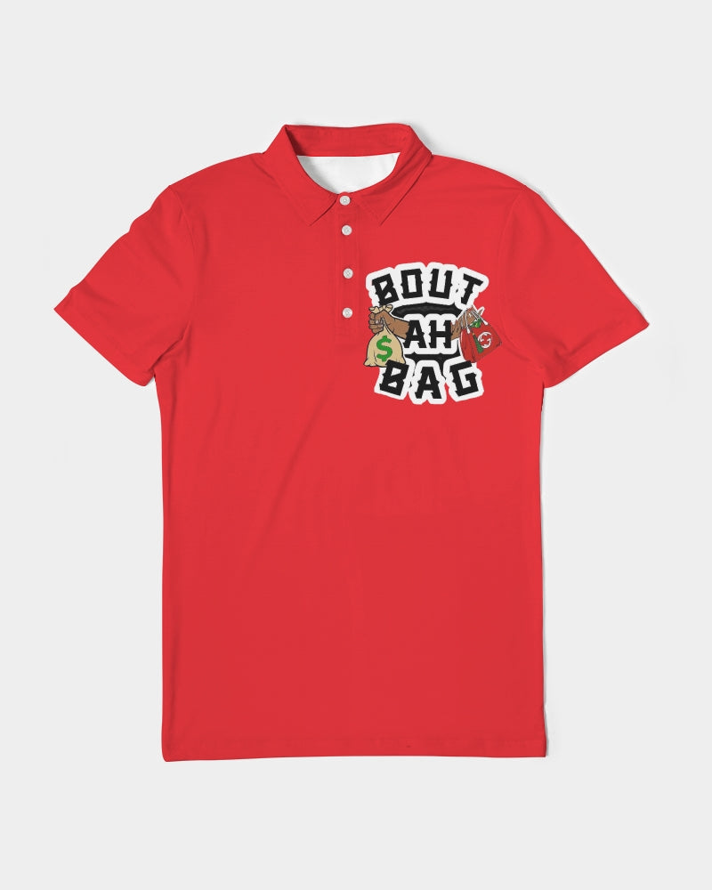 Bout Ah Bag Men's Slim Fit Short Sleeve Polo